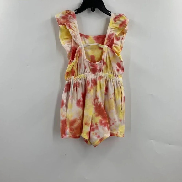 Tucker + Tate Kids' Tie Dye Romper In Pink- Yellow Tie Dye Size 6 NWT - Picture 2 of 11